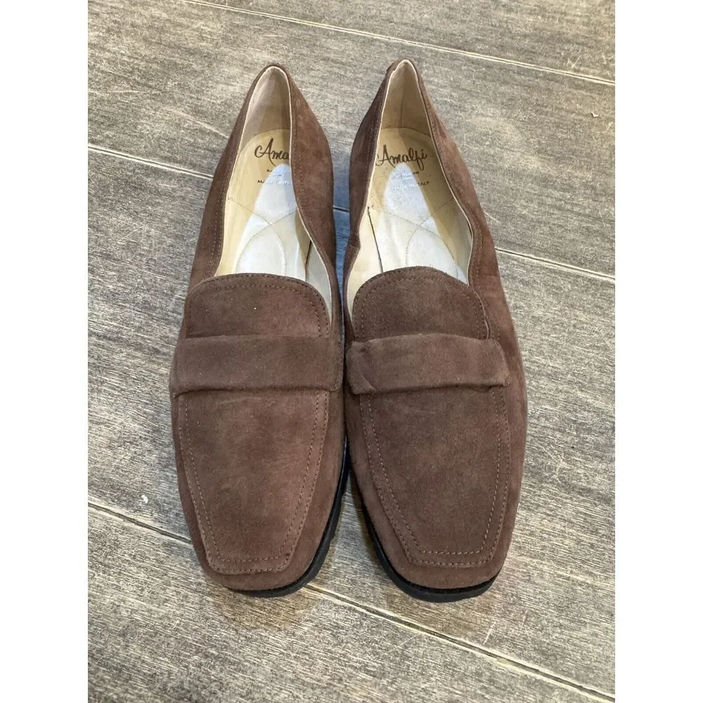Amalfi‎ by Rangoni Giuliano Loafer Italy made Castagno Cashmere brown Size 8.5 W